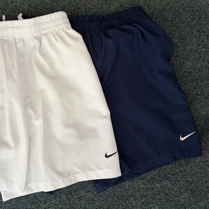 Nike Boy’s Athletic Shorts - White & Navy
